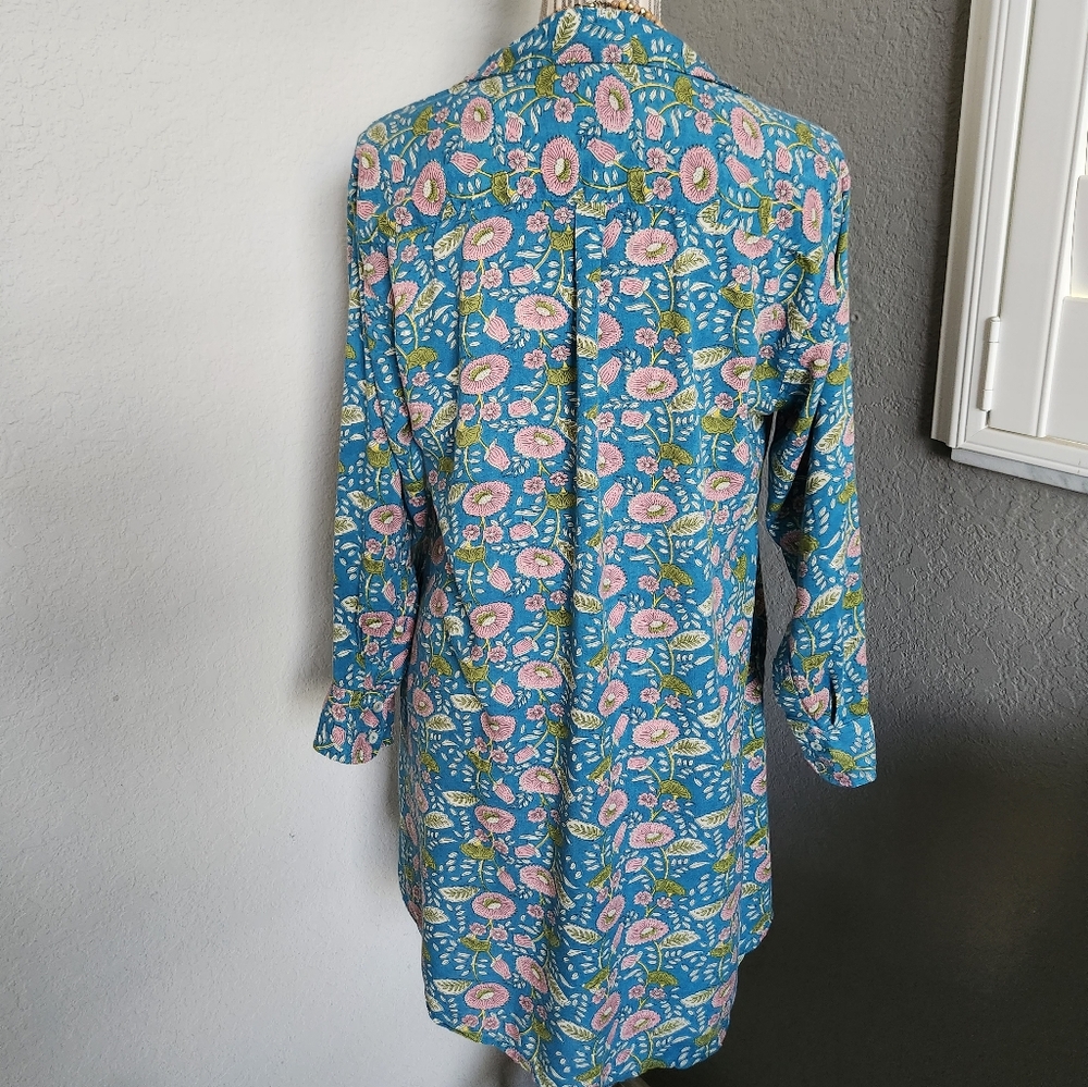 Natural Life boho floral button down shirt dress with pockets🌻 - Picture 7 of 12